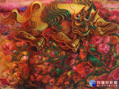 貔貅畫|王曉青「貔貅家族」油畫展 桃園展出45幅擬人化畫作